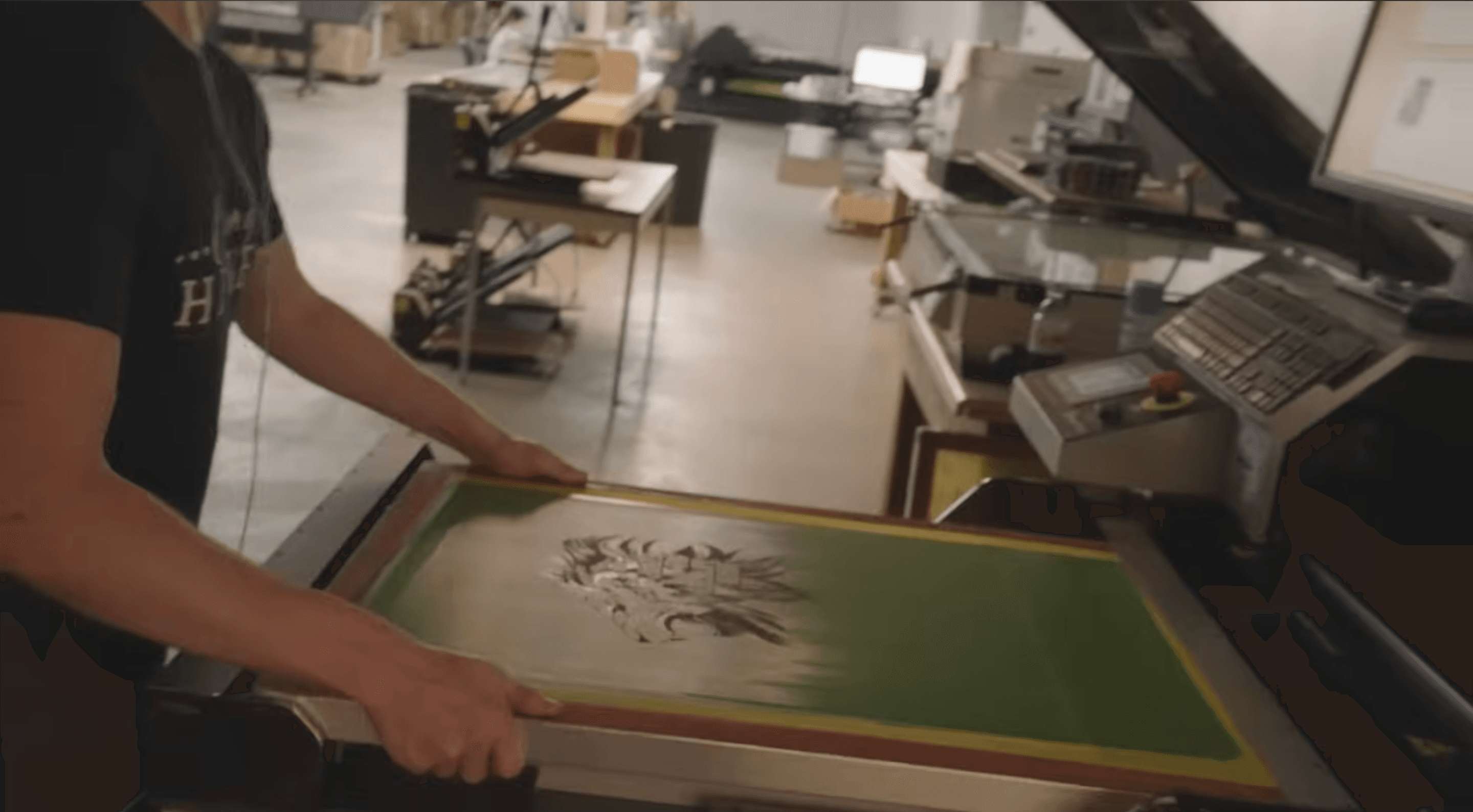 Screen on press